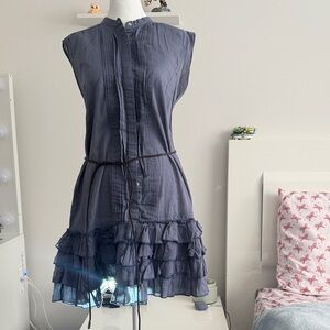 Urban Behavior Blue Ruffle Mini Dress